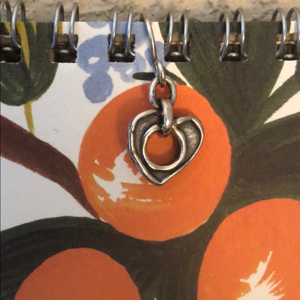 Single Silpada silver open heart earring